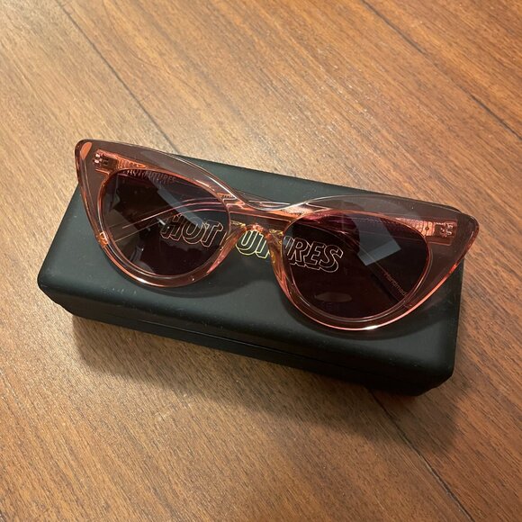 Hot Futures Boogie Love Pink Ombre Cat Eye Oversized Sunglasses purple - Picture 2 of 3